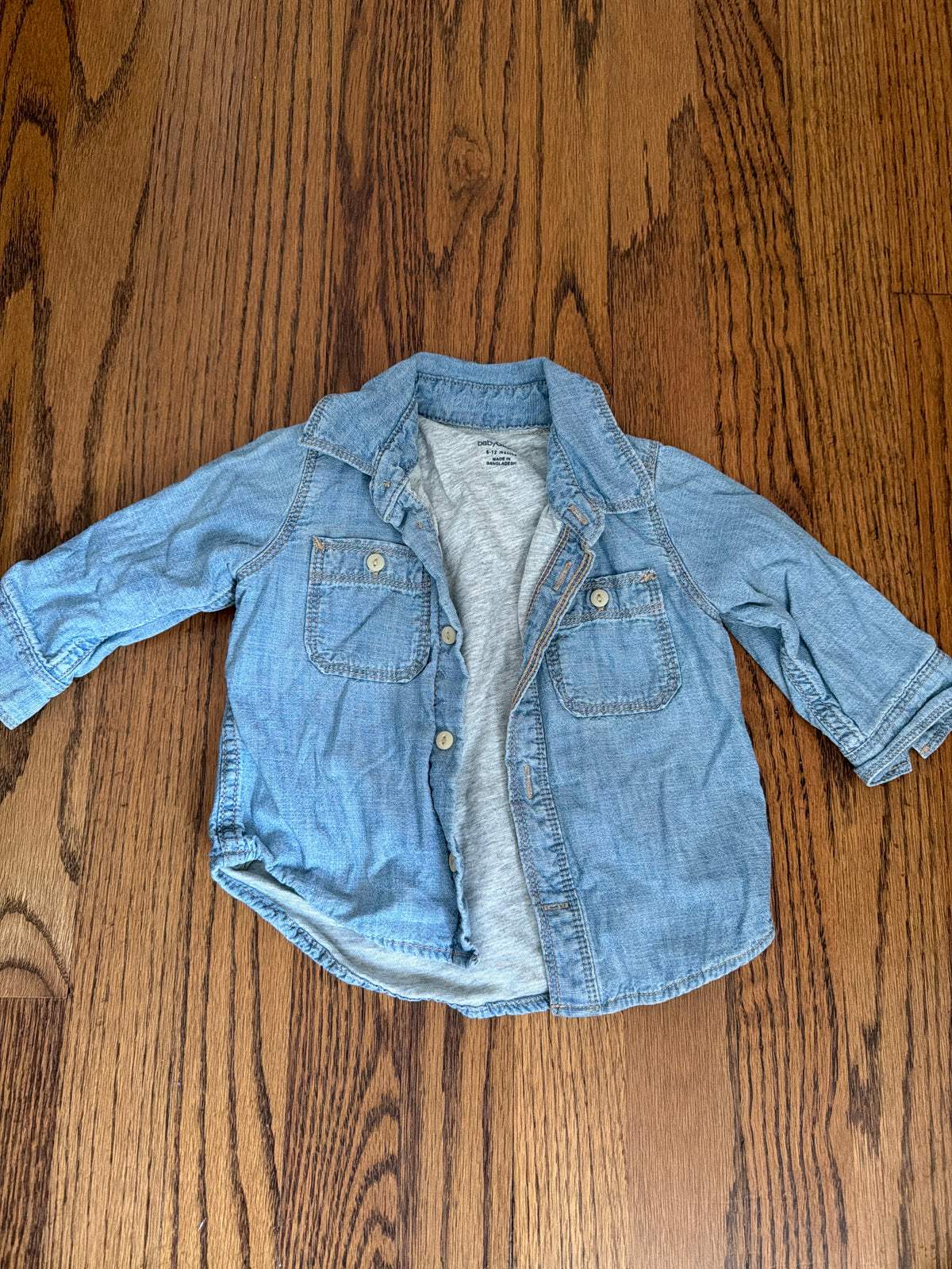 Baby gap lined denim Button up shirt - size Month - 6-12