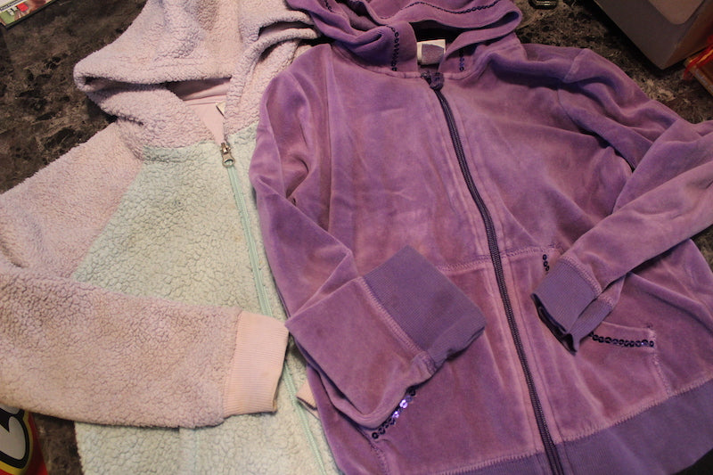 2 Zip up Sweat Shirts - size Youth - 7 (S)