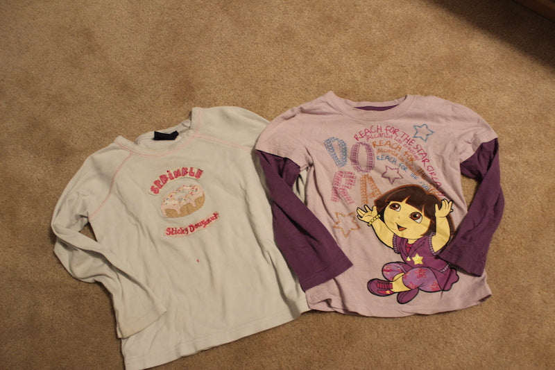 Donut/Dora Shirts 2 shirts - size Youth - 5 (XS)