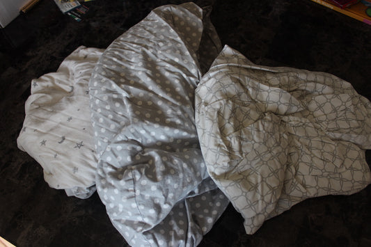 3 crib sheets stars & polka dots