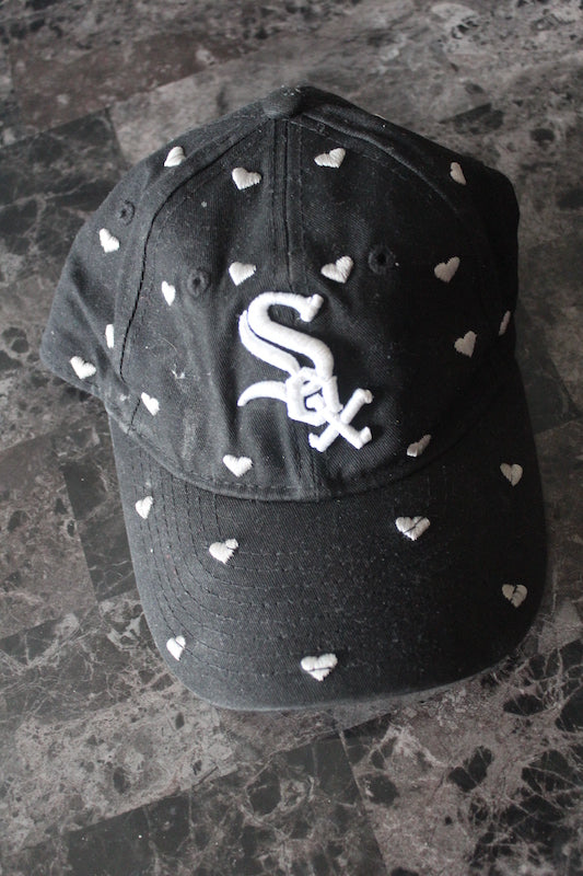 White Sox Hat Silver Hearts - size Toddler - 4T