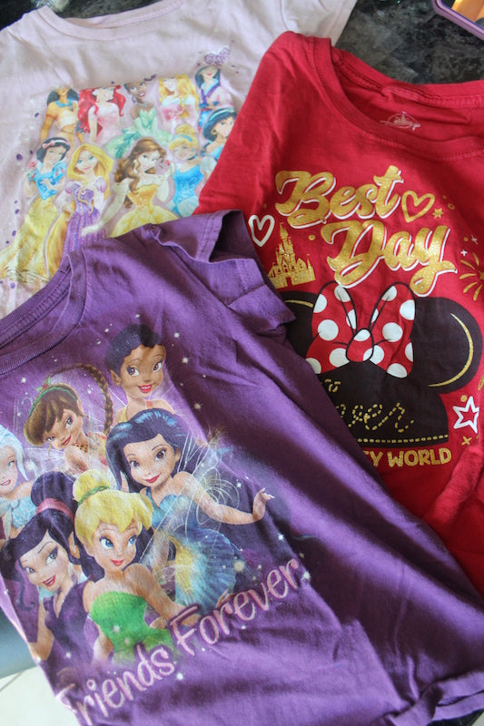 Disney Shirts Tinkerbell/princesses - size Youth - 7 (S)