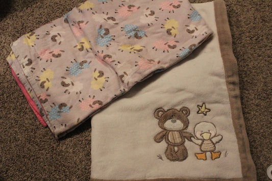 Sheep Receiving Blanket Bear and Duck Blanket