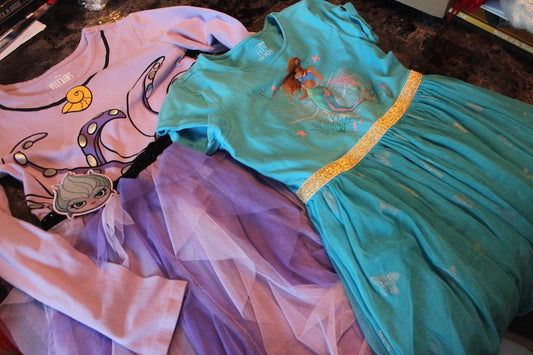 Ariel & Ursula Dresses Disney - size Youth - 6 (S)