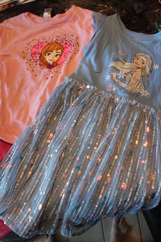 Disney Frozen Dresses Anna & Elsa - size Youth - 7 (S)