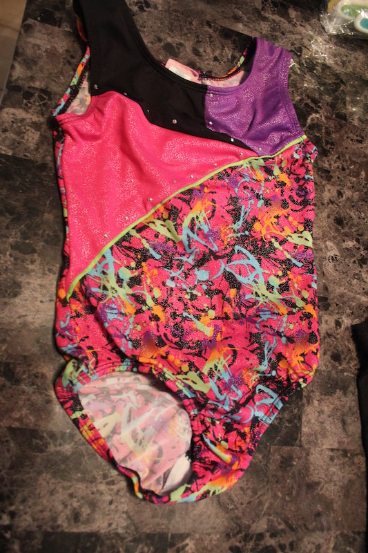 Pink/Purple Leotard - size Youth - 6 (S)