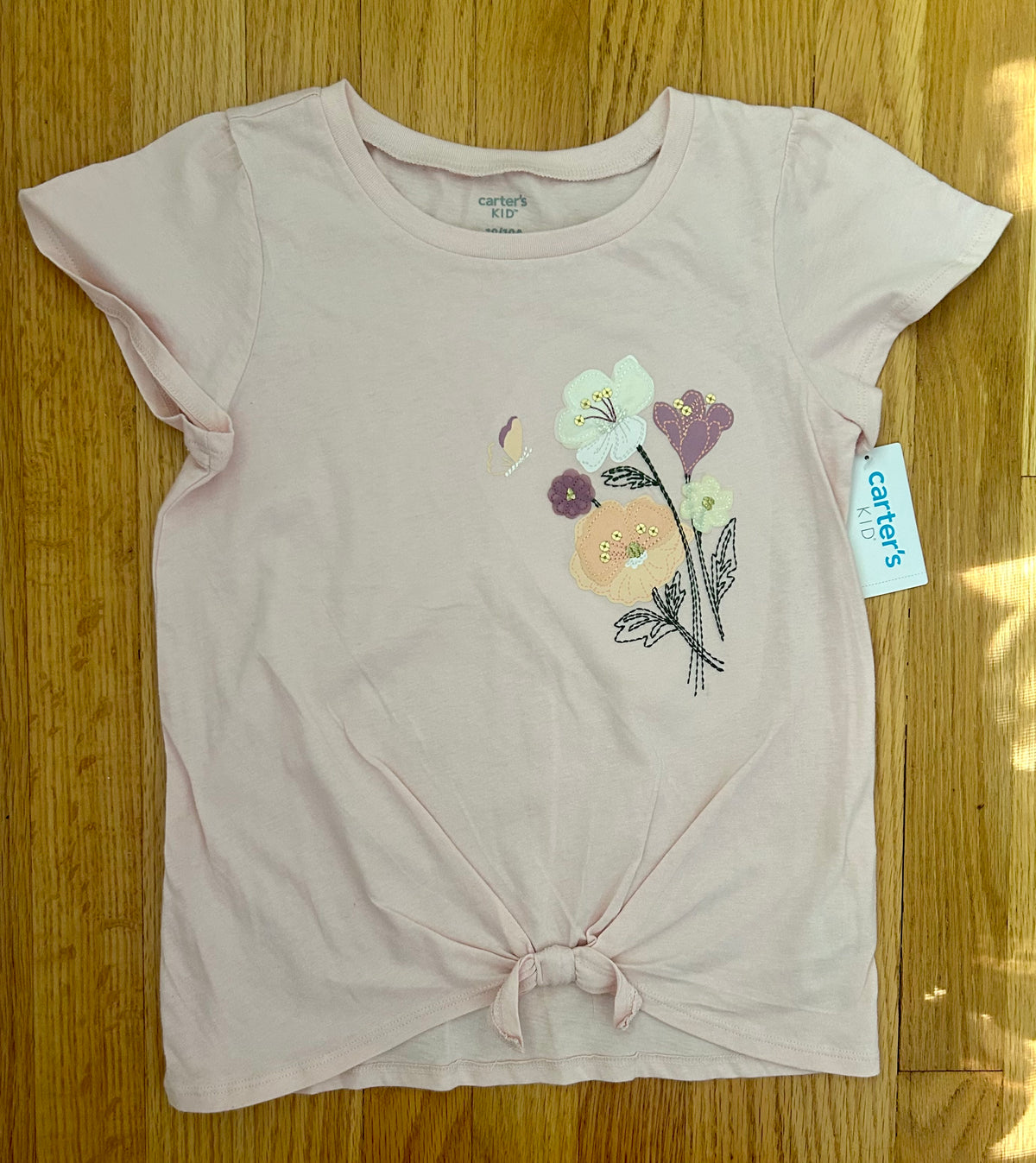 NWT Carter Flower T Shirt - size Youth - 10 (L)