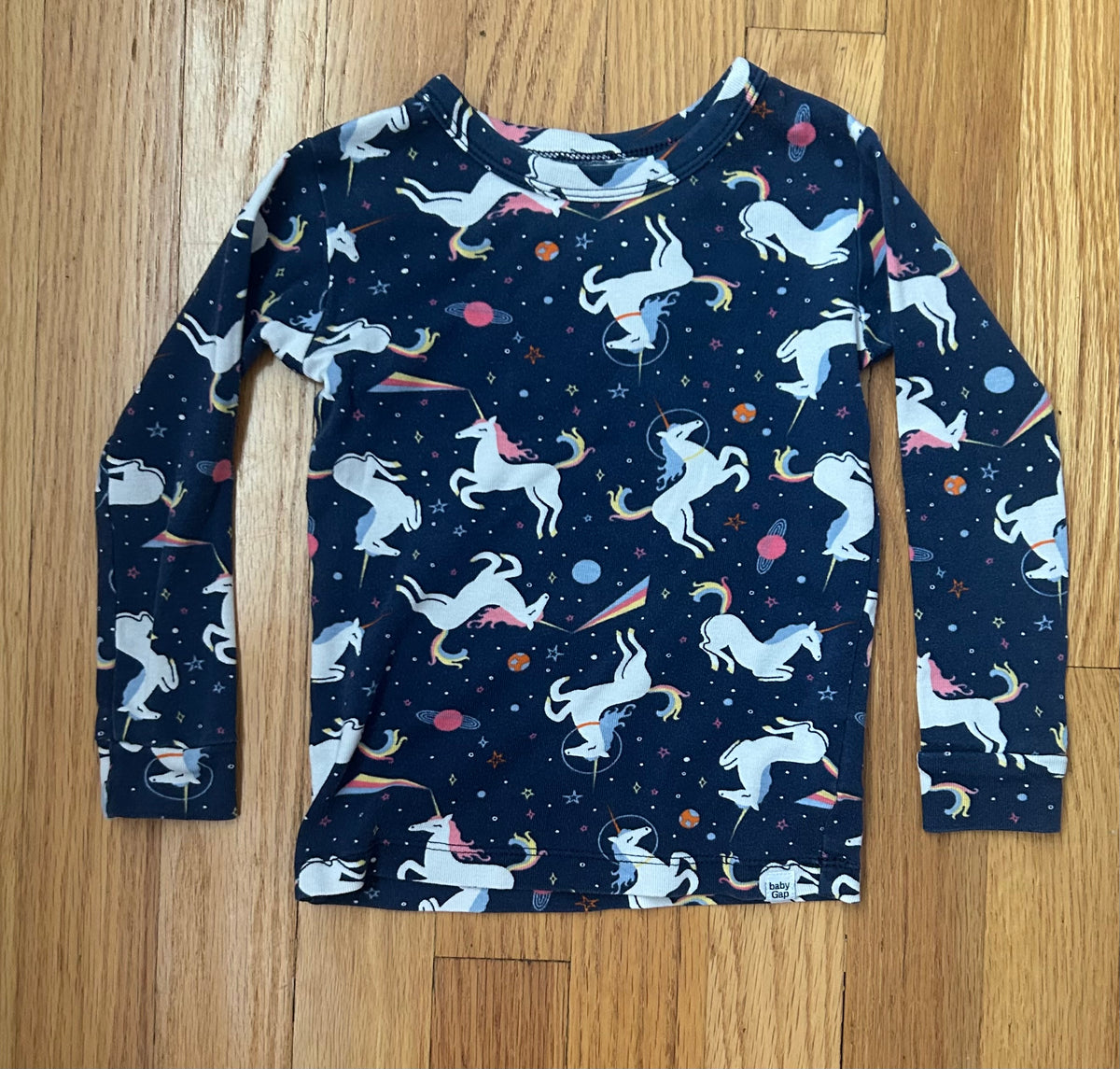 BabyGap Unicorn PJ LS Top - size Toddler - 3T
