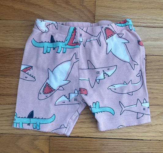 Carters Pink Shark Shorts PJs - size Toddler - 3T