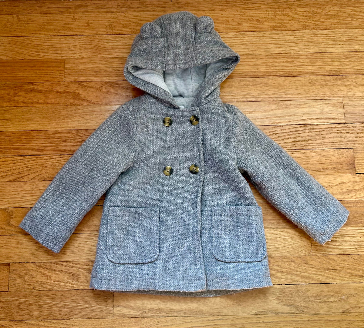 Carters Gray Winter Coat EUC - size Toddler - 3T