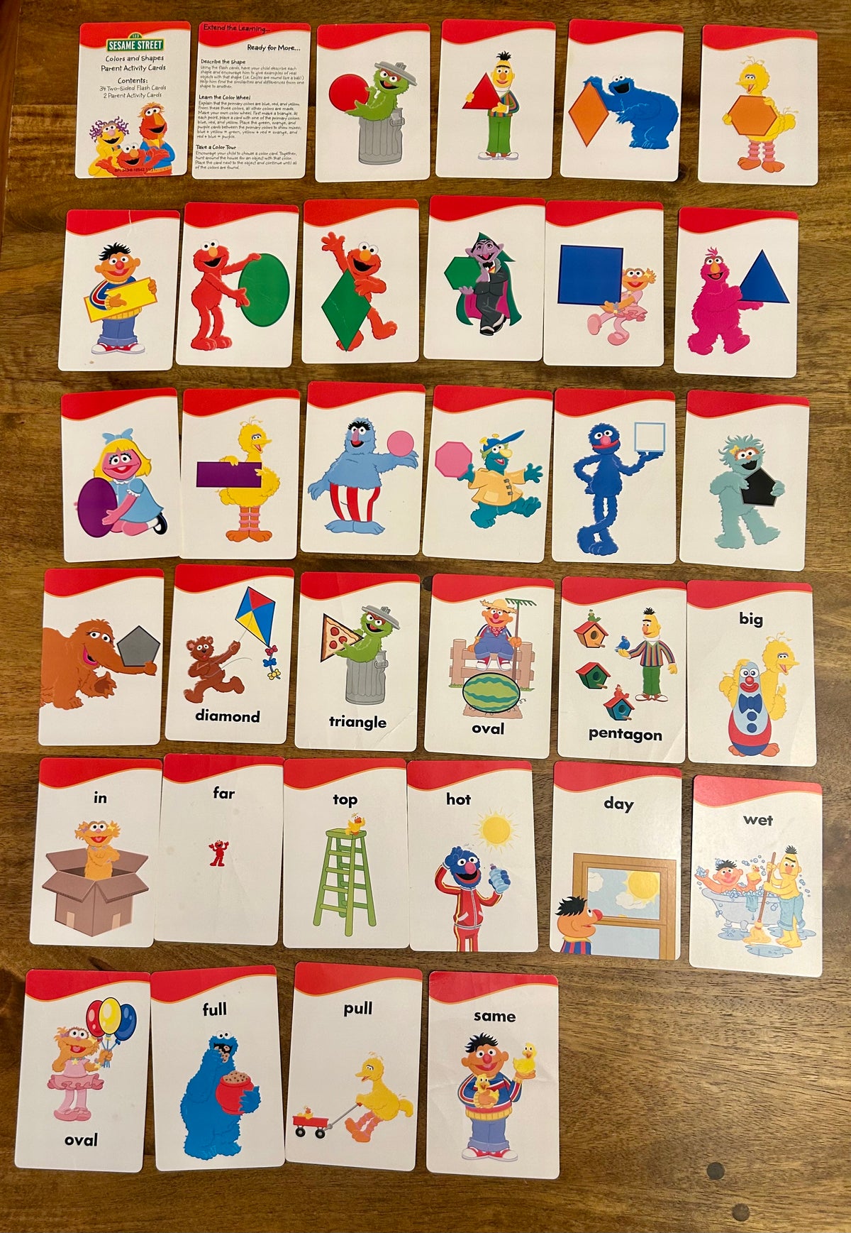 Sesame Street Colors/ Shapes cards, 32/34 here