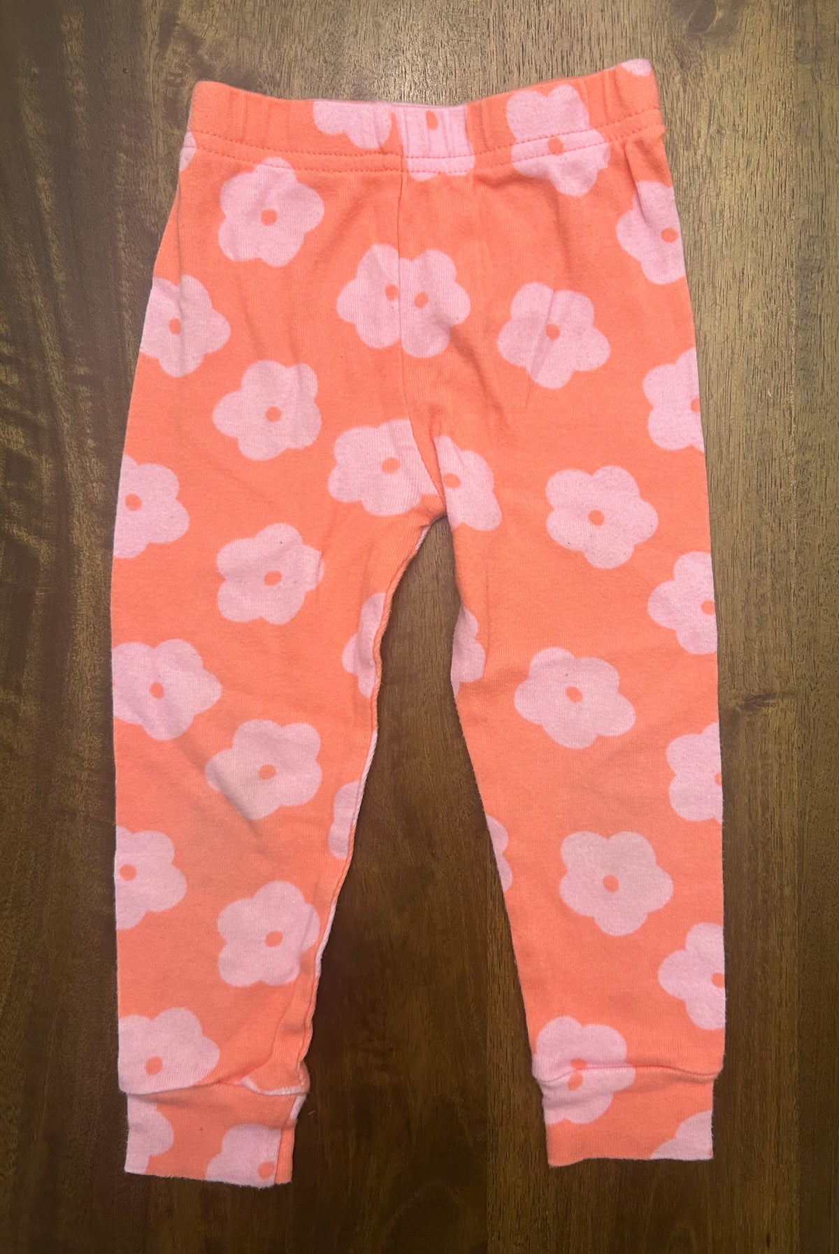Flower PJ Pants GUC pink/orange, peppa pig - size Toddler - 2T