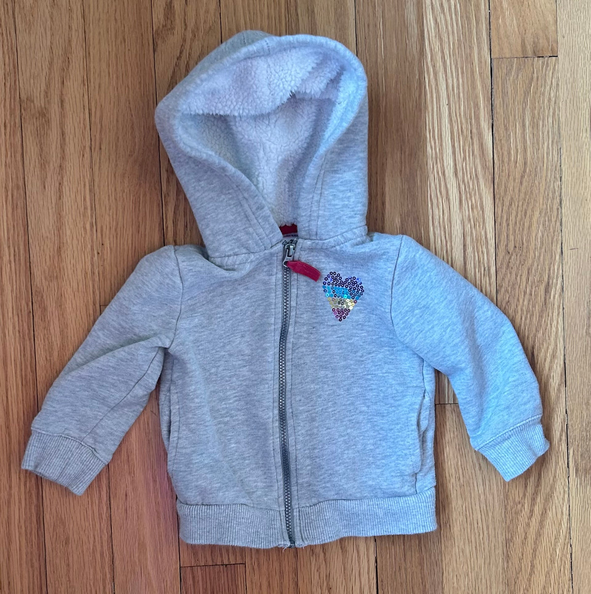 Carters Zip Up Heart Sweater EUC - size Month - 9-12 / 12M