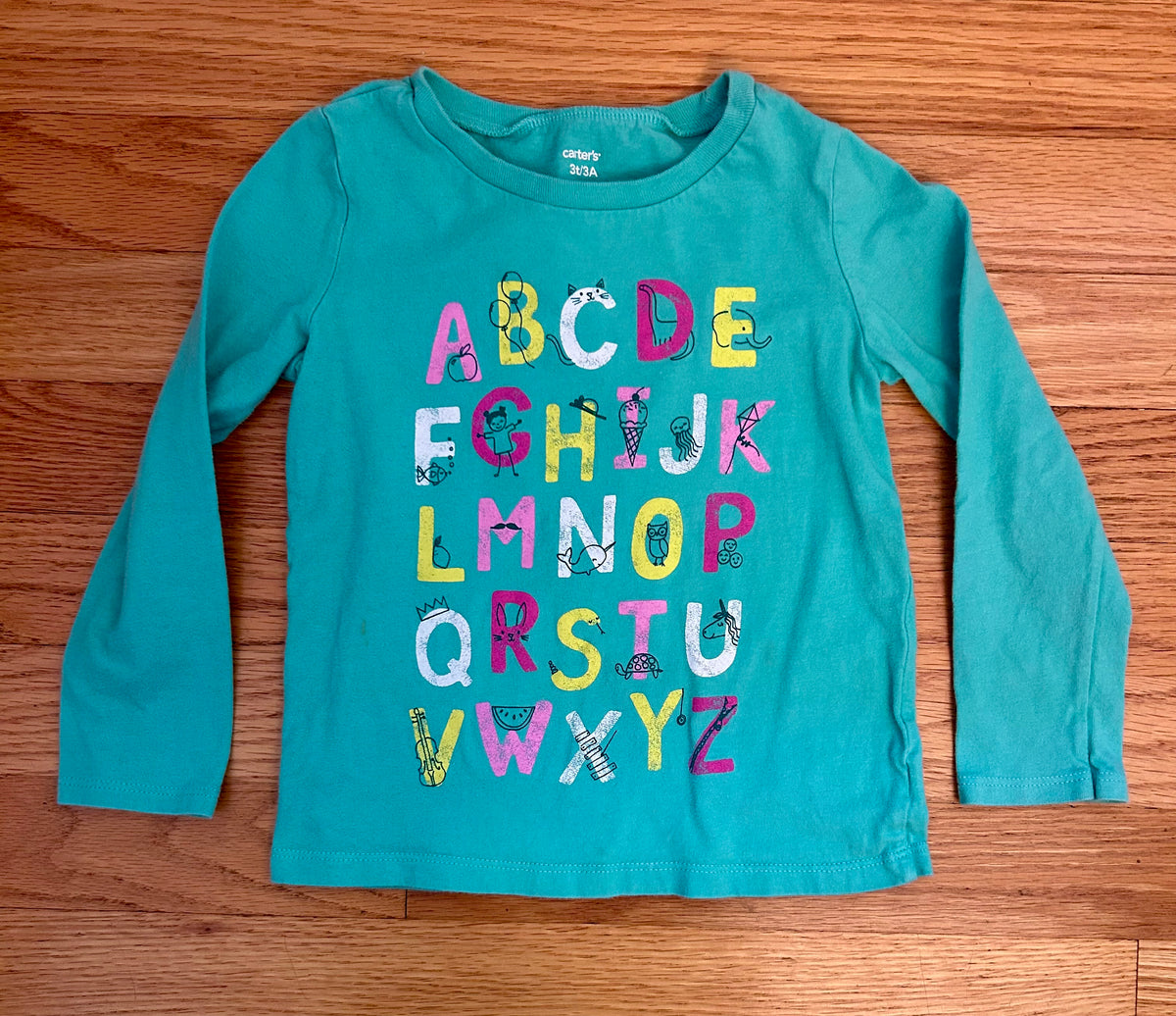Carters Alphabet LS Shirt - size Toddler - 3T