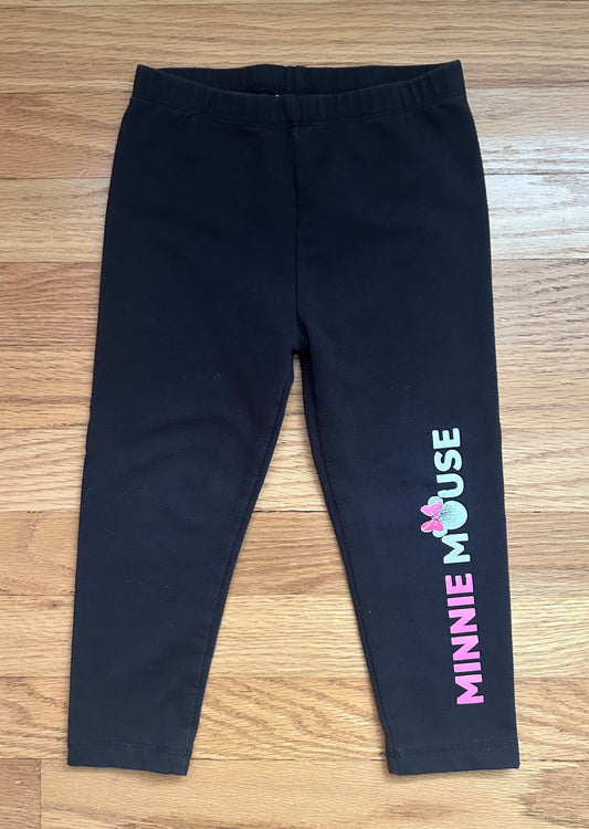 Minnie Black/Pink Leggings - size Toddler - 3T