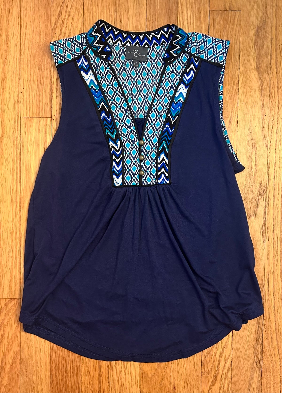 Market and Spruce Blue Top - size Women - S (4/6)