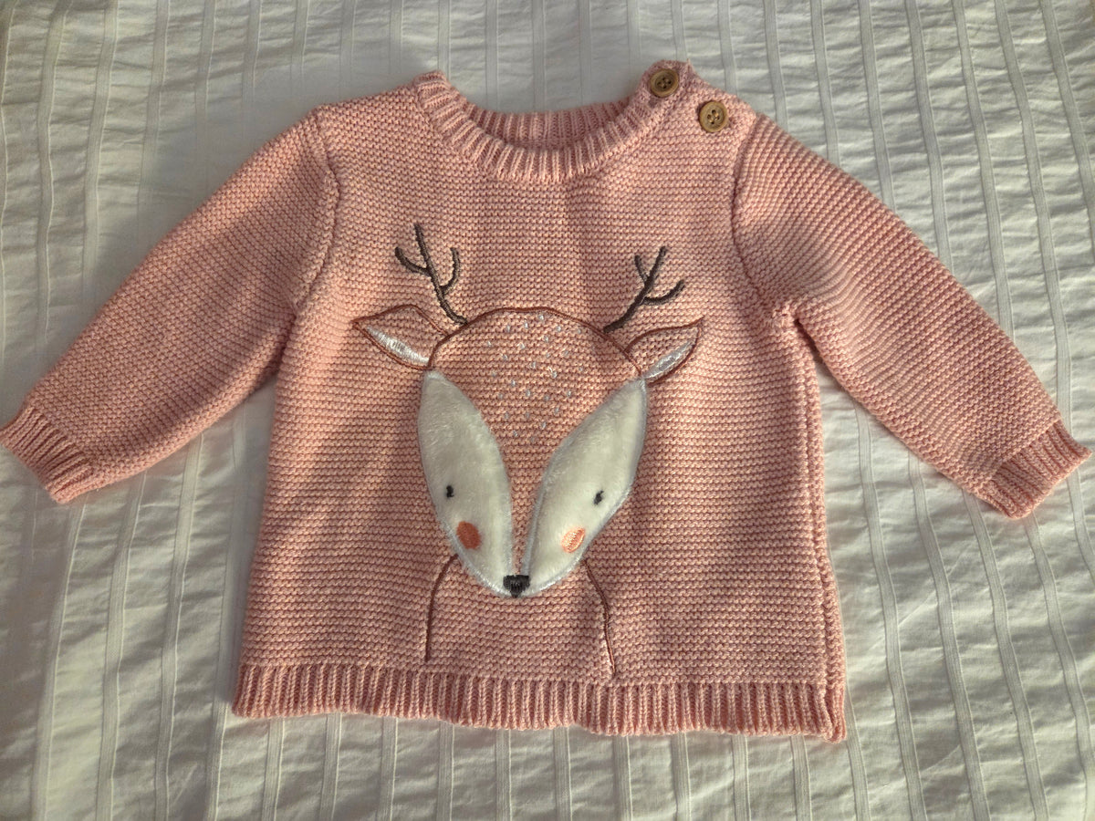 Rene Rofe Baby Sweater 100% cotton knit - size Month - 0-3 / 3M