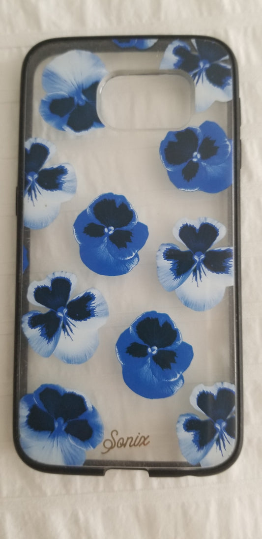 Sonix Cell Phone Cover EUC Pansies 2.75x5.5