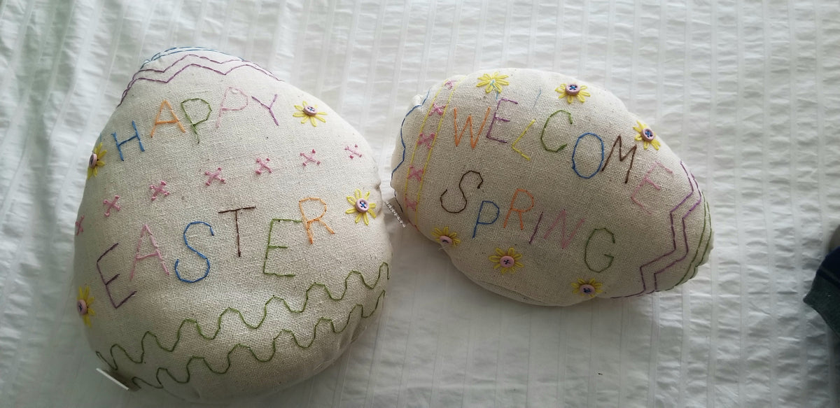 2 Small Easter Pillows Like New!