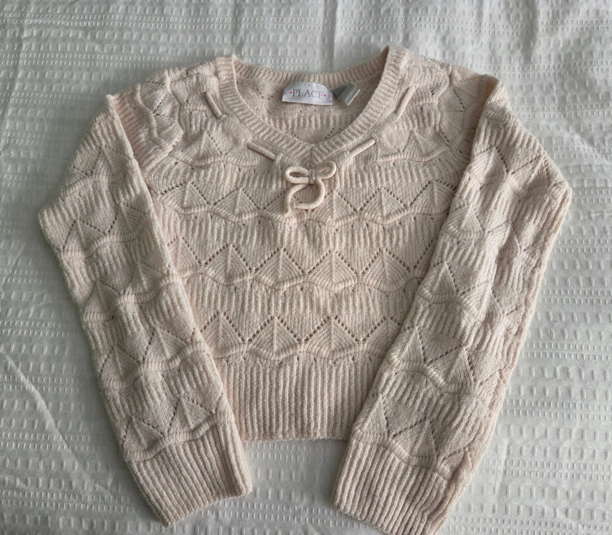 PLACE Pink Sweater 13 inches top to hem - size Youth - 5 (XS)