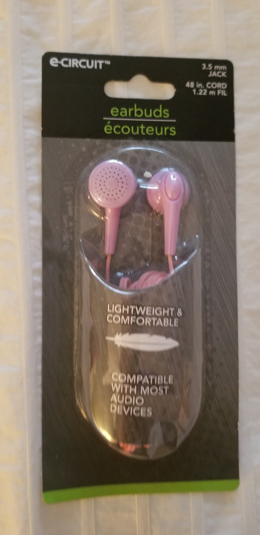 NEW Pink Earbuds Cord 48
