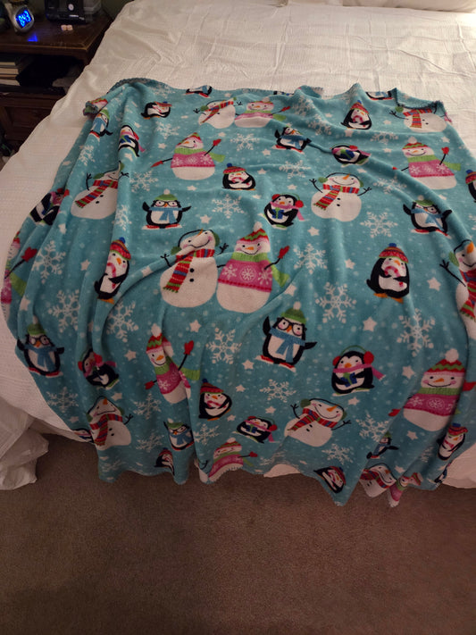 Holiday Fleece Throw 48x60 inches, clean