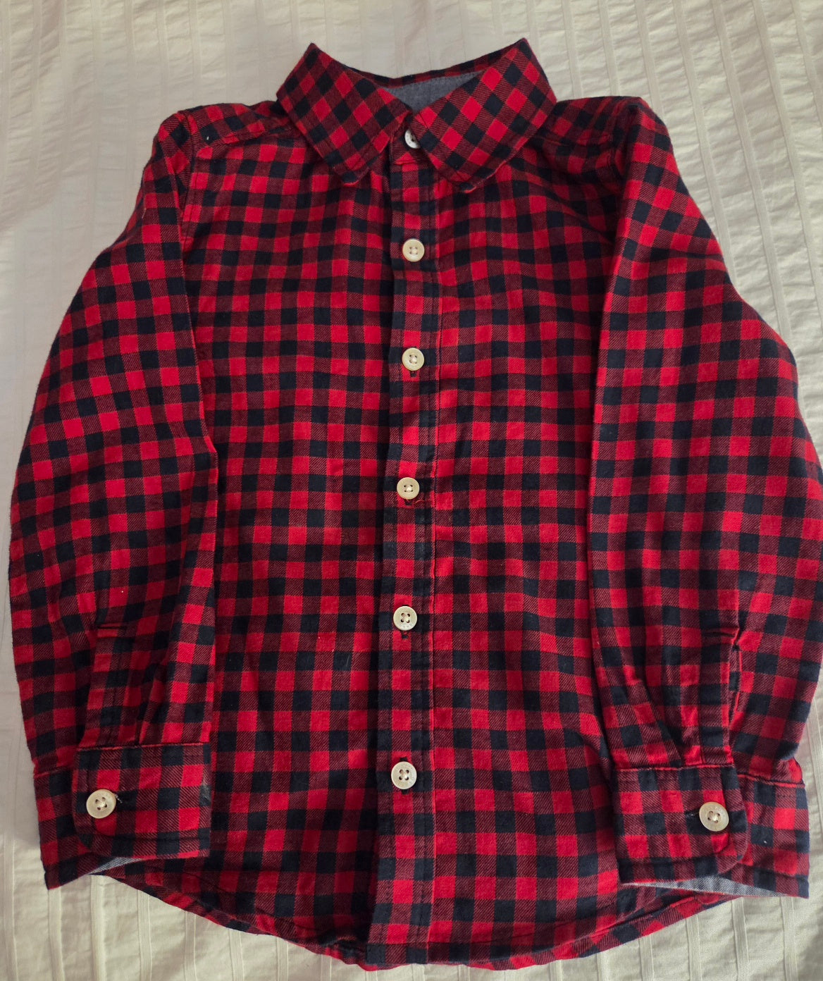 OshKosh Flannel Shirt Red/Navy Check - size Toddler - 4T