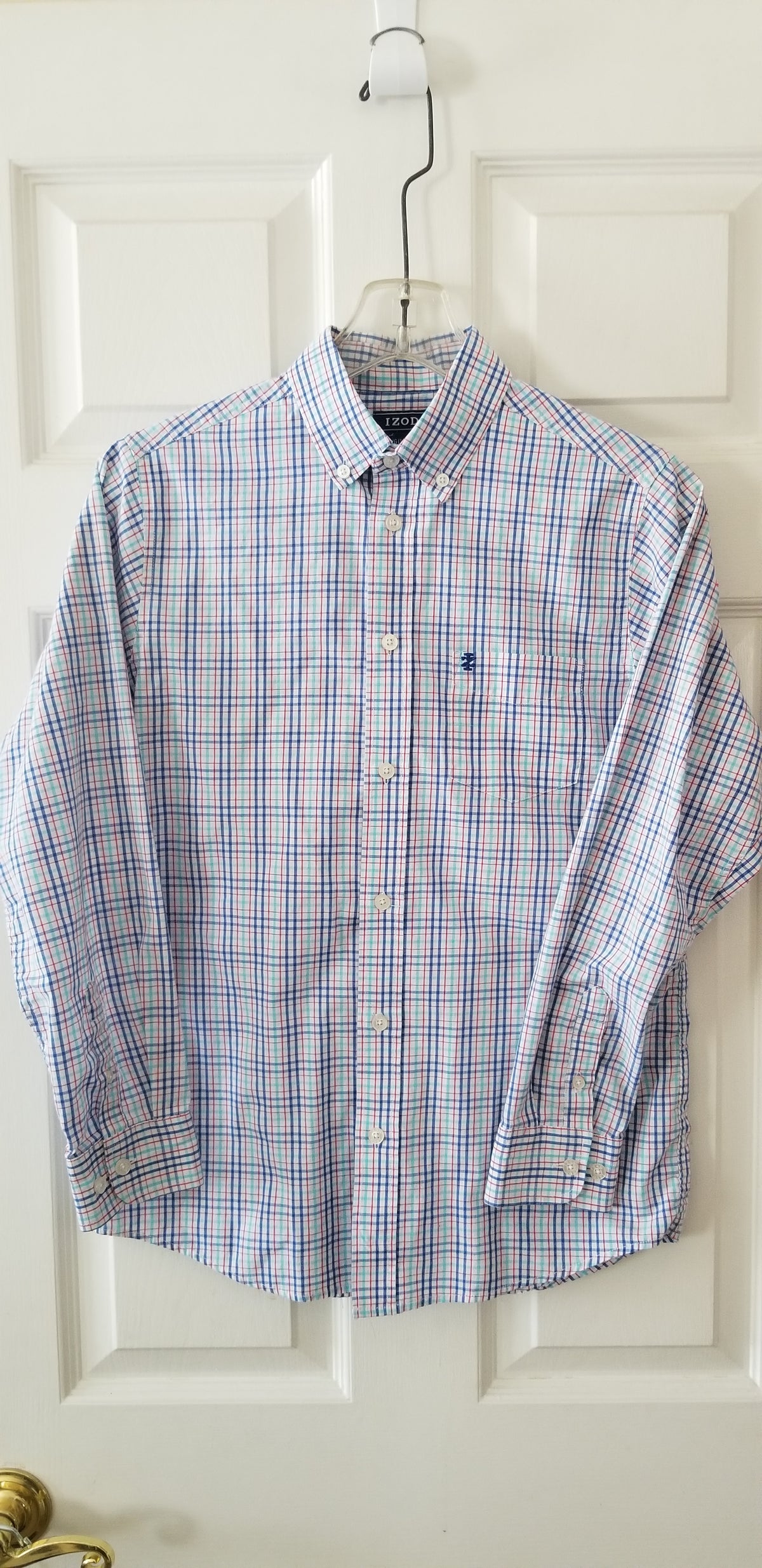 IZOD LS Cotton Shirt Sz L (14/16) Regular - size Youth - 14 (XL)