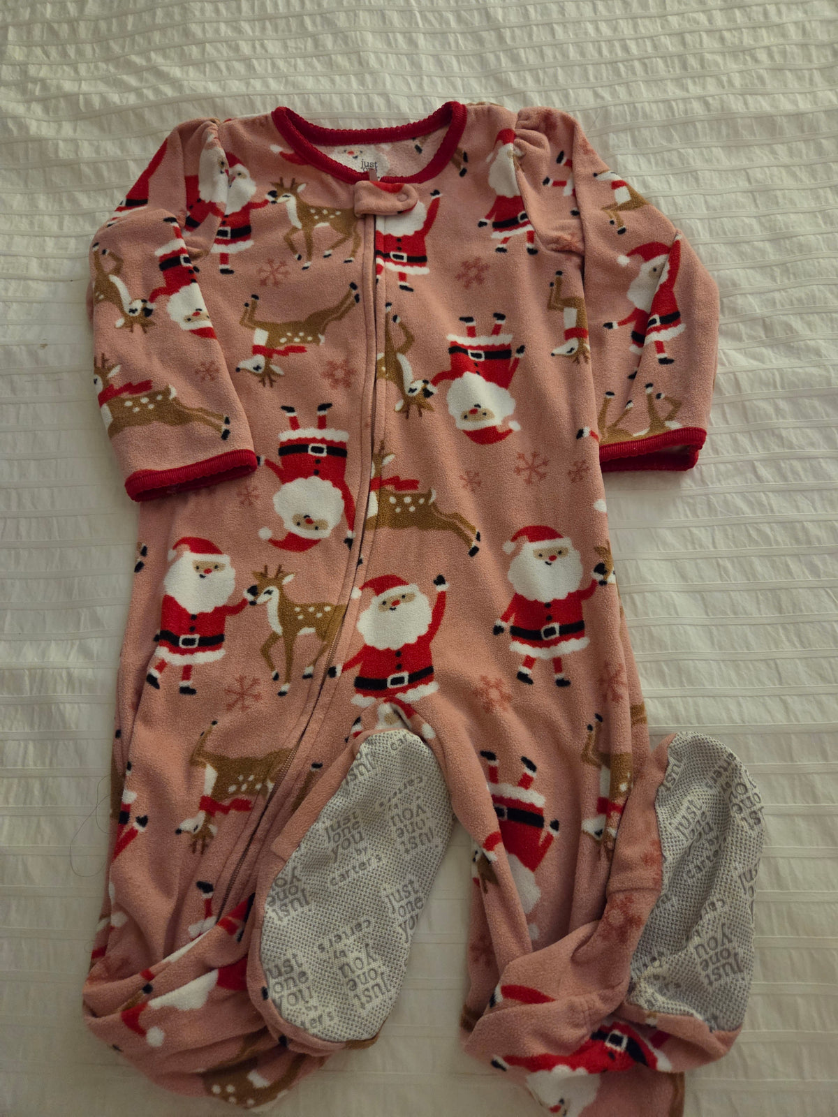 Gerber Sleep & Play Pink w/Santa Design - size Toddler - 2T
