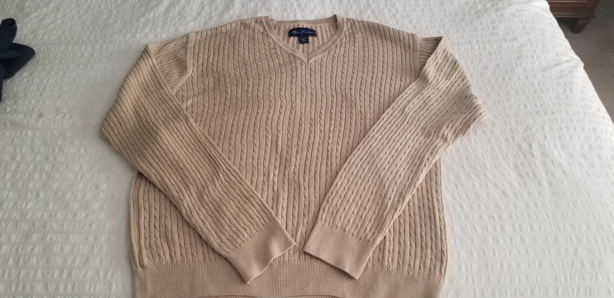 Alan Flusser LS Sweater Sz L 100% Cotton - size Teen/Men - L (36-38)