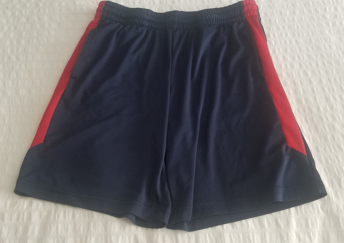 DryTek Navy Poly Shorts Sz Medium Husky - size Youth - 8 (M)