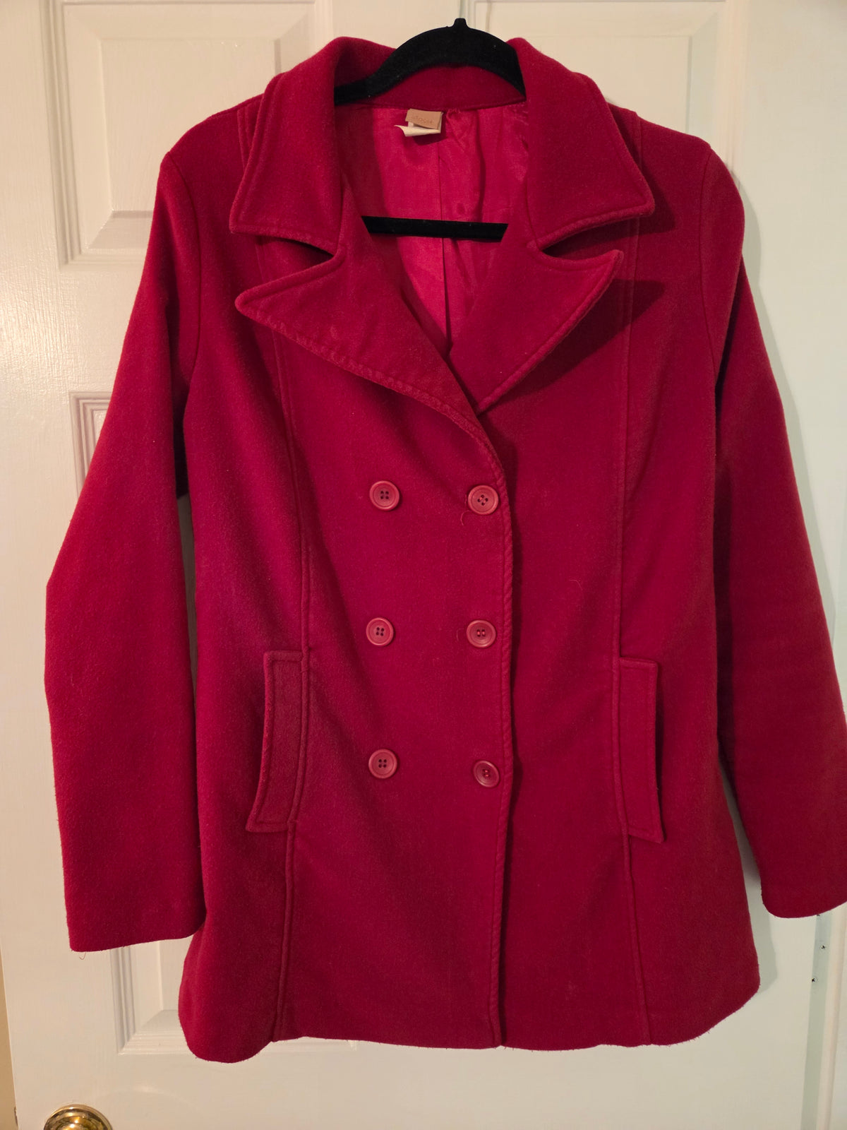 Double Breasted Pea Coat 29 in from shoulder/hem - size Women - L (12/14)