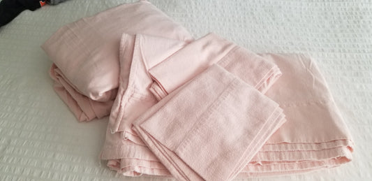 Pink Flannel Sheet Set Sz full/double Bed