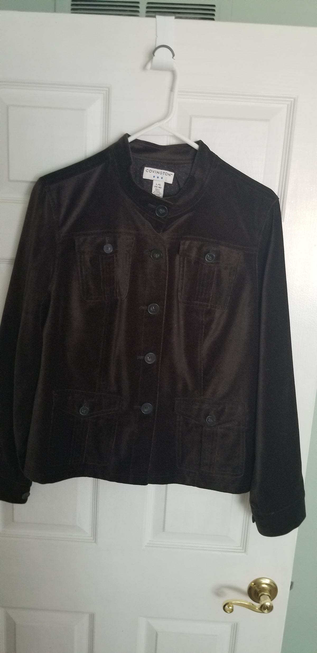 Covington Brown Jacket Sz L 14-16 Velveteen - size Women - L (12/14)