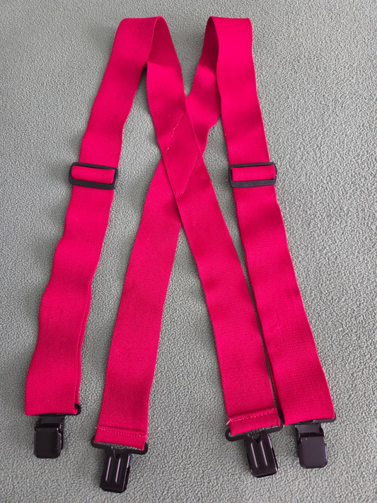 Men's Red Suspenders Suspender 2 in wide