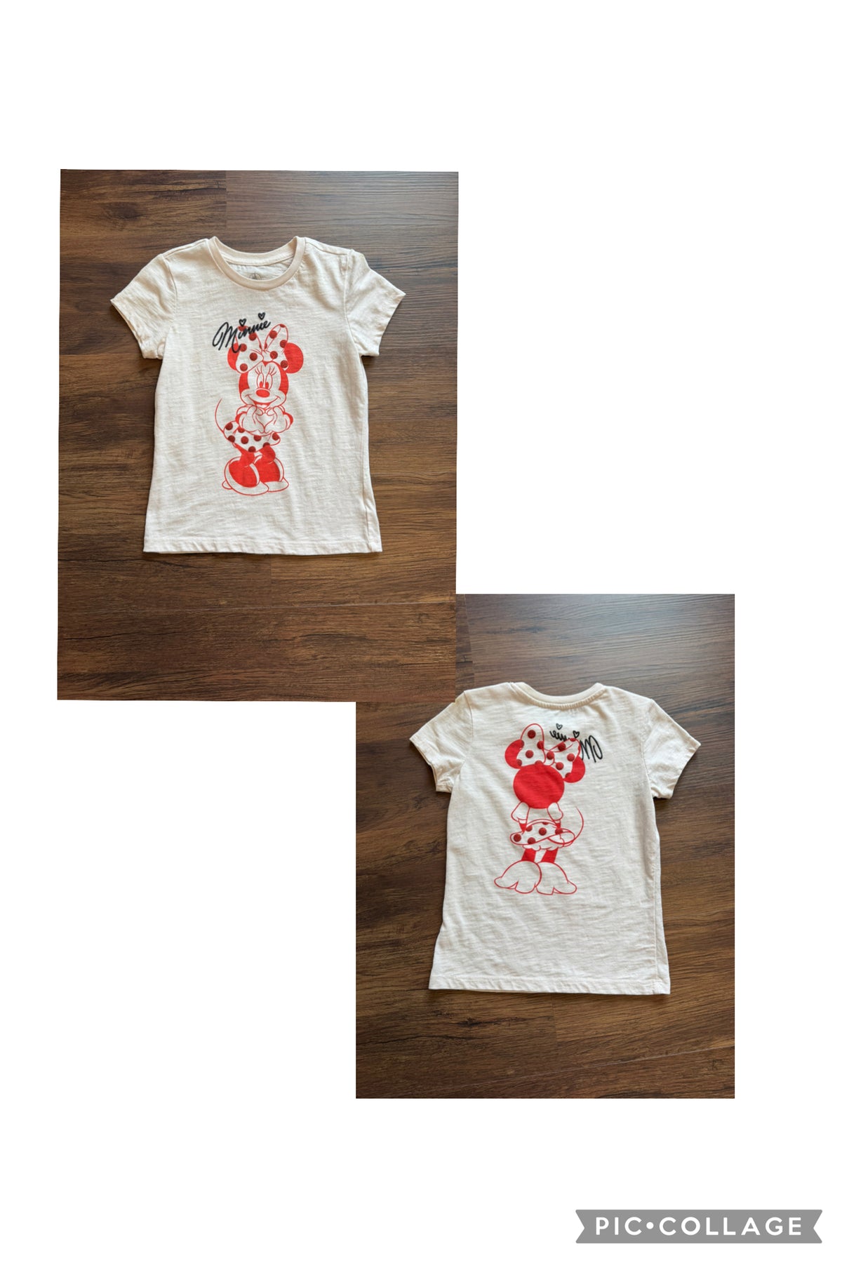 Disney Minnie tee Design front and back - size Youth - 5 (XS)