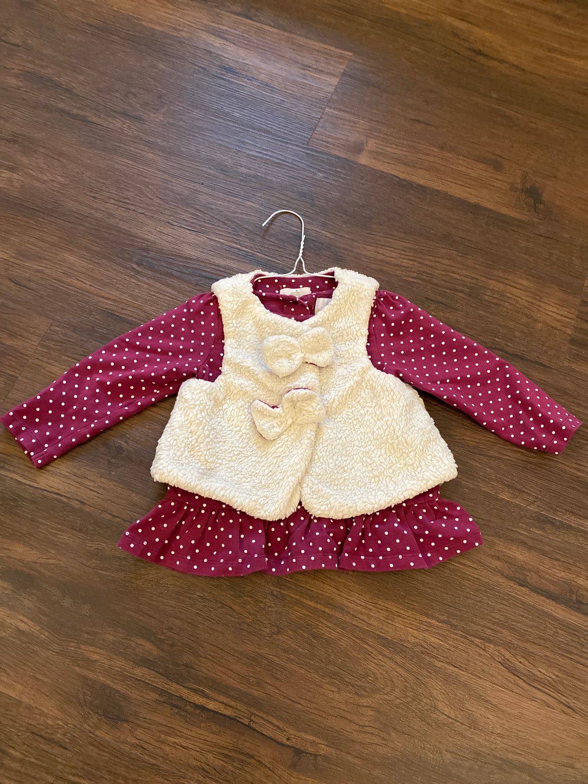 Dylan & Abby 2pc LS shirt/wool vest - size Month - 12-18 / 18M