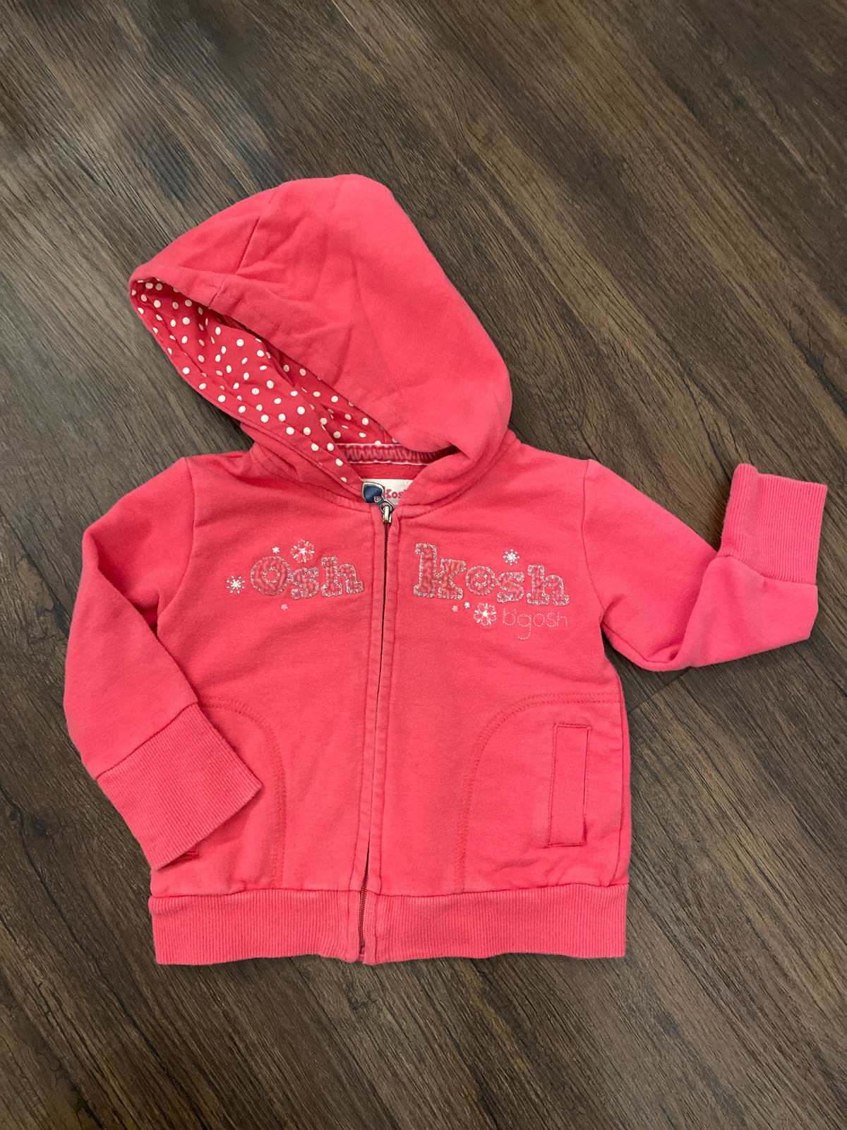 Oshkosh 9M Pink hoodie - size Month - 6-9 / 9M