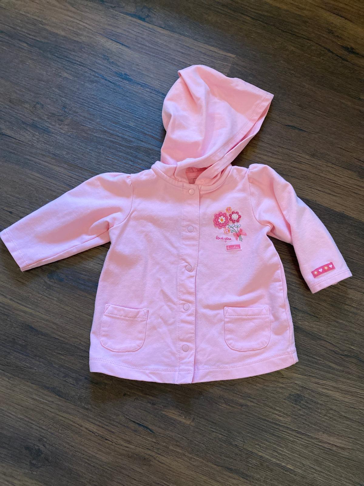 Carters 6M Pink snap up hoodie - size Month - 3-6 / 6M