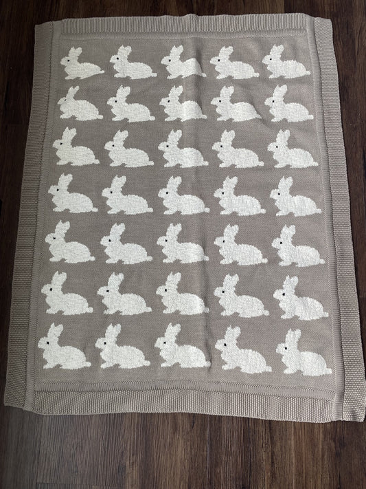 Bunny Baby Blanket Nice thick cotton! 31x39