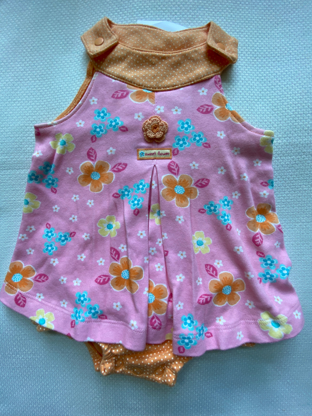 Carters 6M dress Orange/pink floral - size Month - 3-6 / 6M