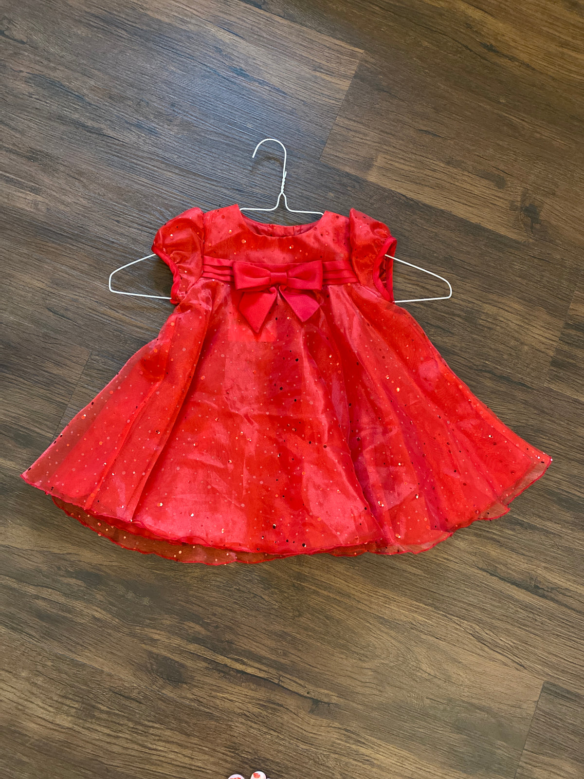 Red SS sparkle dress - size Month - 18-24 / 24M