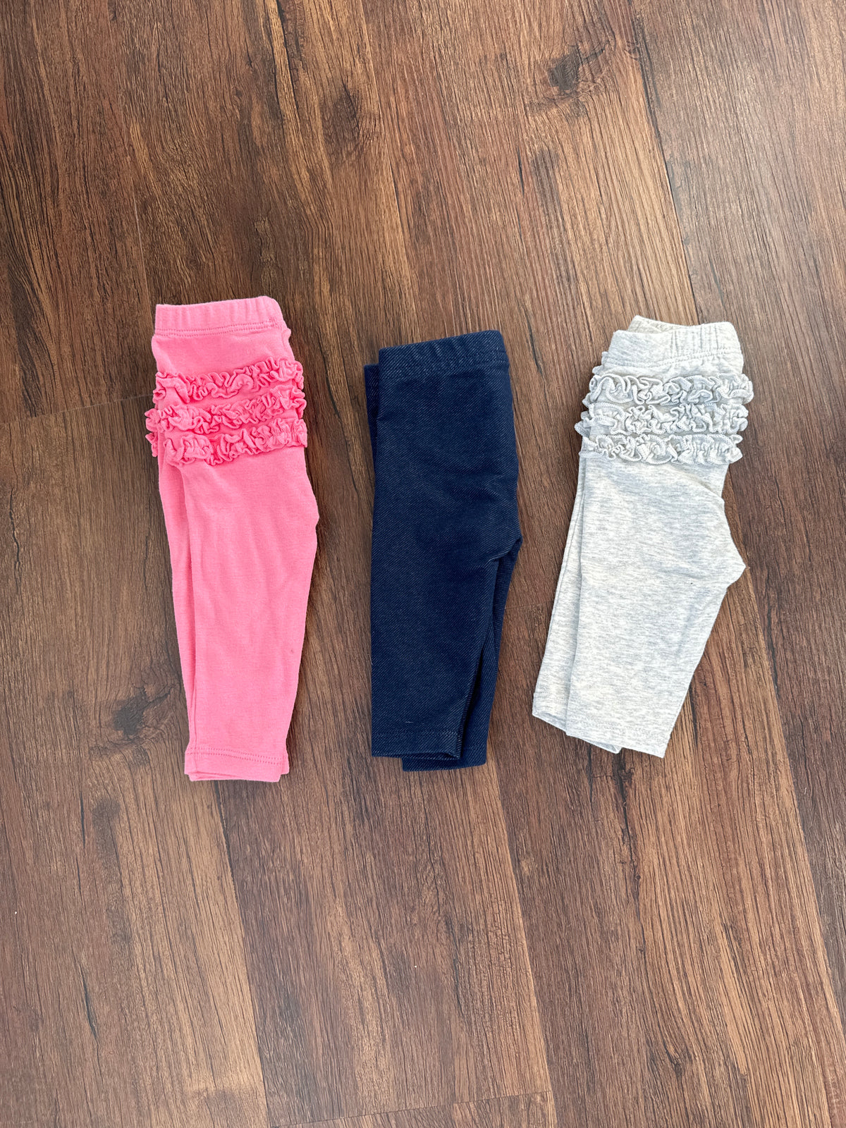 3pc leggings Pink Blue Gray - size Month - 0-3 / 3M