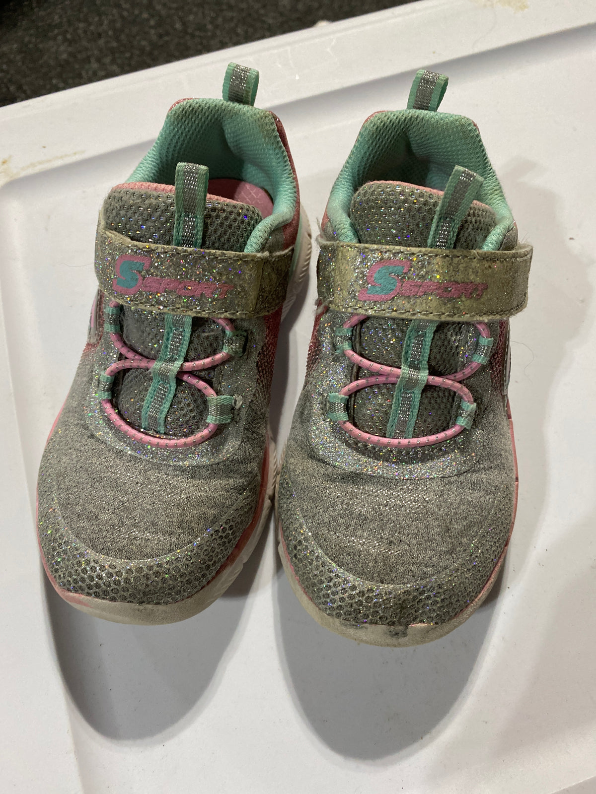 Sketchers Grey sparkle Velcro - size Shoes - Toddler 10
