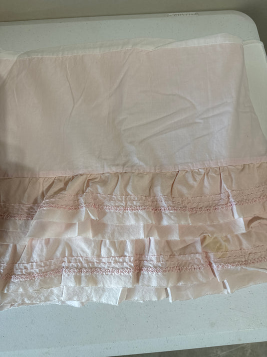 PB Kids Sadie Ruffle Crib Skirt - pink