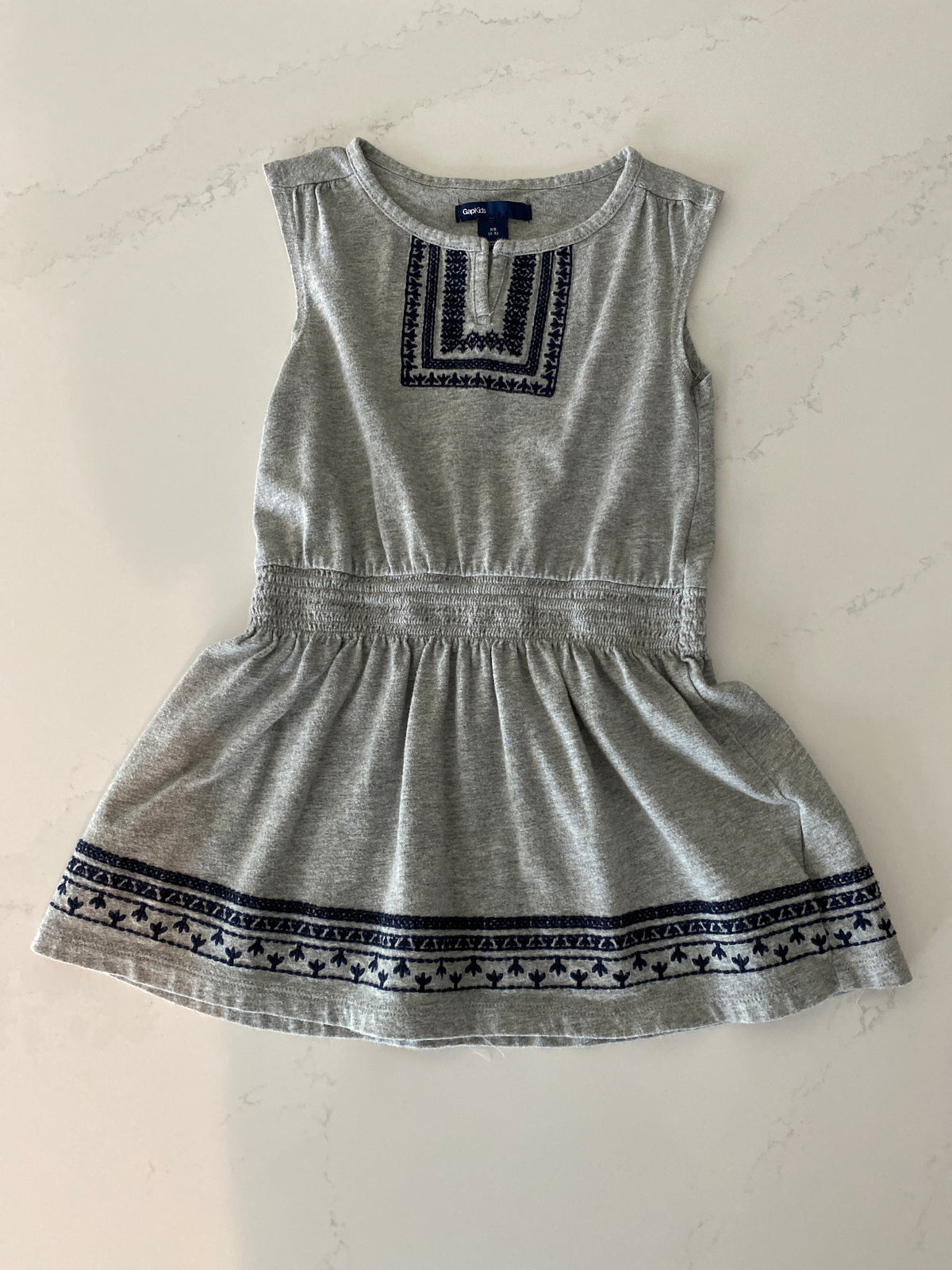 Gap sleeveless dress Grey/blue - size Youth - 4 (XS)