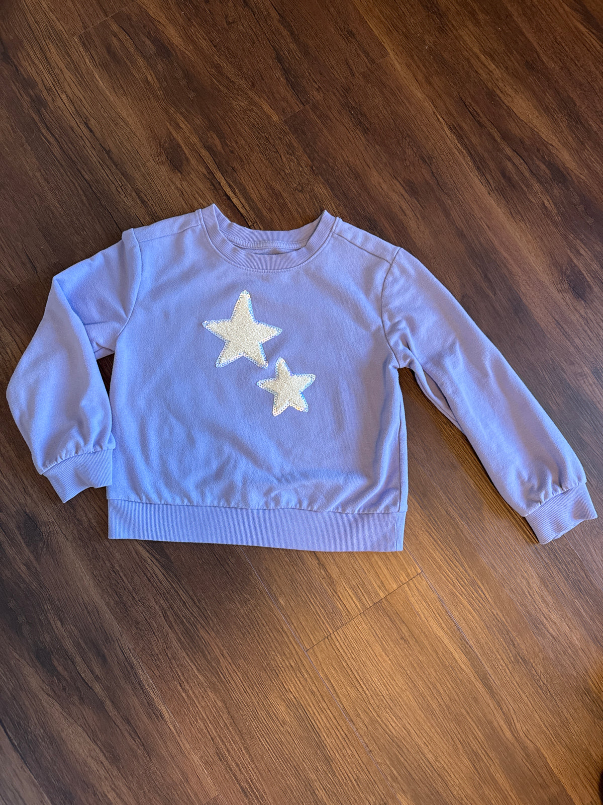 C&J purple star Sweatshirt - size Youth - 8 (M)