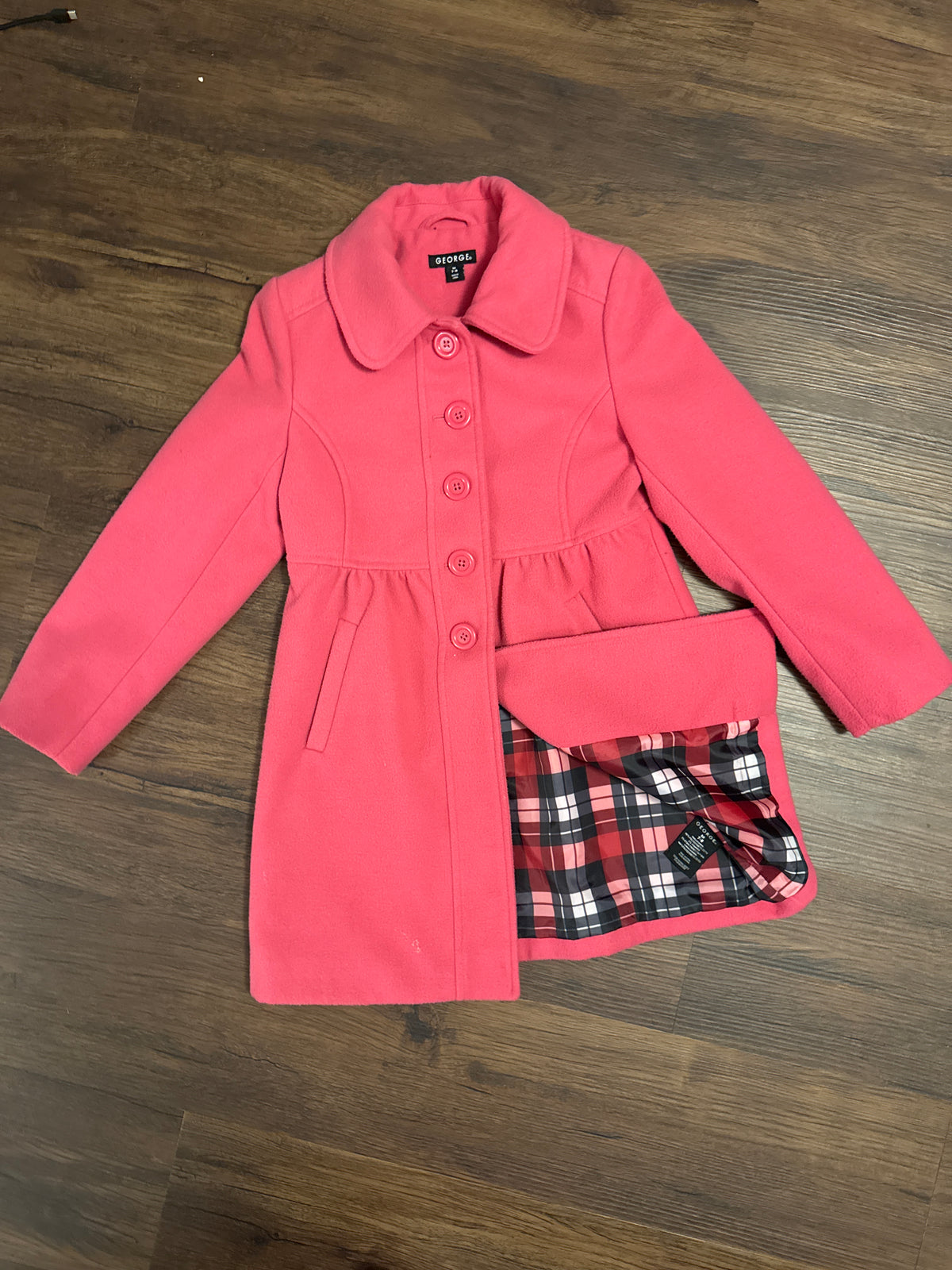 George - Pink Dress Coat Size 7-8 - size Youth - 8 (M)