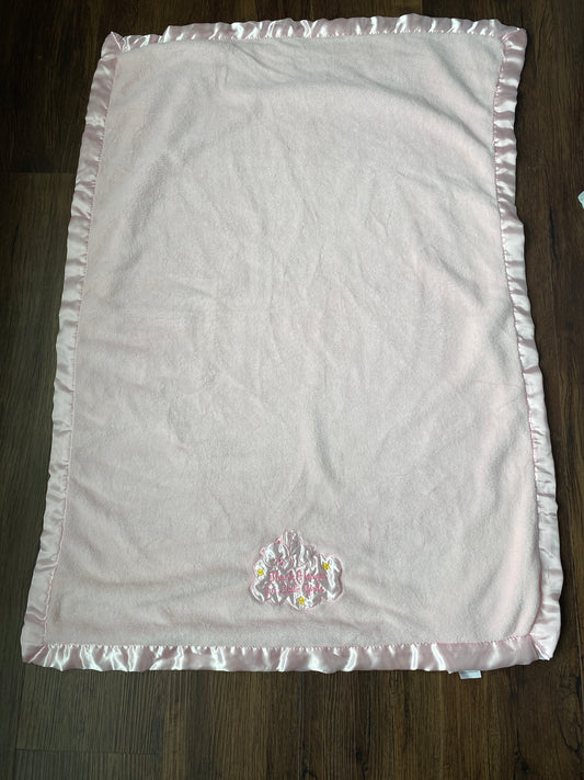 Pink baby blanket 30x40 Silky backside