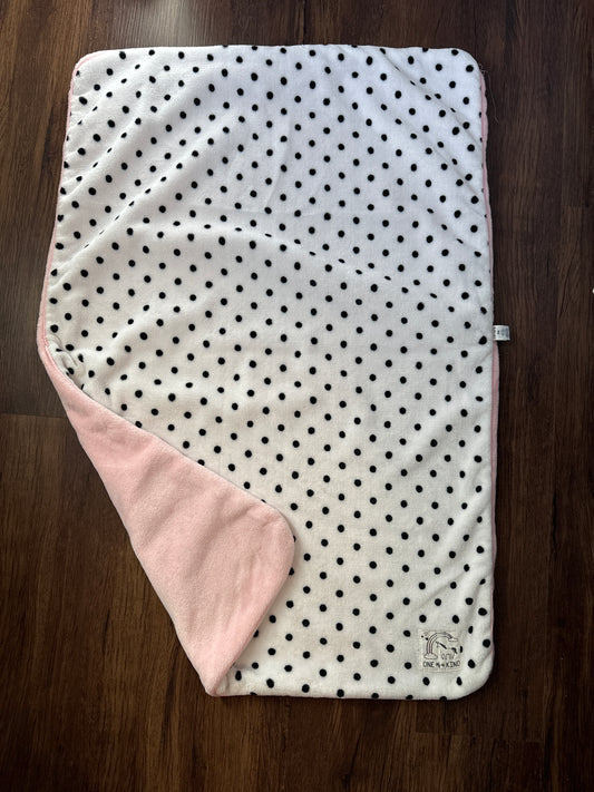 Carters fleece blanket Reversible Pink / polka